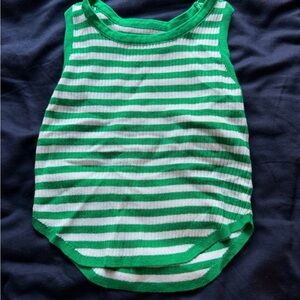 Green & White Striped Tank Top - Women